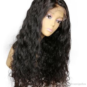 Pré-arrancado 360 peruca frontal 130% de densidade Brasileira onda solta virgem cabelo humano pêlo cheio de perucas dianteiras para mulheres negras