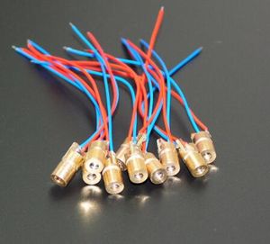 100 sztuk / partia Red Laser Diode 5MW 650nm Diody laserowe 6mm 5 V Diode Module Red Copper Head Dioda