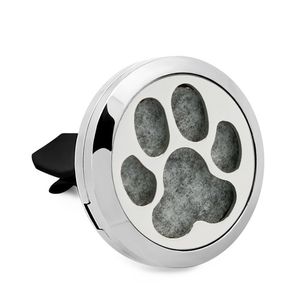 Lovely Dog/Cat/Bear Paw 30mm magnet stainless steel Essential Oi aroma locket car diffuser vent clip send 10p free oil pad