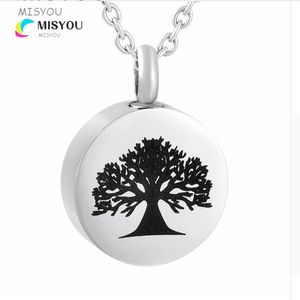 Monili di modo del pendente della collana della pira funeraria dell'urna funeraria dell'albero di vita rotonda di personalità su ordinazione all'ingrosso