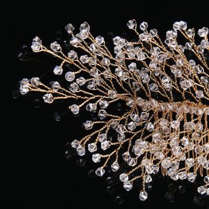 Bridal Wedding Hair Combs Crystal Bridal Hair Comb Copper Wire gold Combs Girls Bridal Headpieces Wedding Veil Dresses Hair Access226G