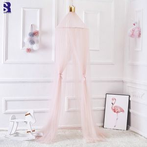 SunnyRain 1-piece Crib Canopy Bed Curtains Bed Tent Baby Mosquito Nets Net Round Dome Canopy 240cm Height