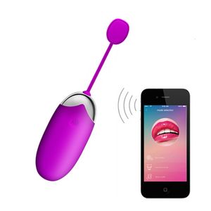 2018 New USB Recharge Bluetooth Vibrator Wireless App Remote Control Vibrators for Women Vibrating Sex Toys Clit egg vibrador D18111204