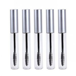 DRUCKLOGO 10 ml leere Mascara-Röhre mit Gold-Silber-Kappe, wiederverwendbarer Mascara-Behälter, Eyeliner-Flasche, Lip-Gross-Tube mit Pinsel