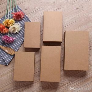 Rektangel Package Case Praktisk låda Typ Kraftpapper Box för bröllopsfödelsedagsfest Favor Gift Candy Cardboard Boxes Durable 1HJ5 BB