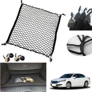 Para veículo Honda Accord Car Auto Preto Rear Tronco de carga de bagagem Organizador de armazenamento Nylon Plain Vertical Net Assento