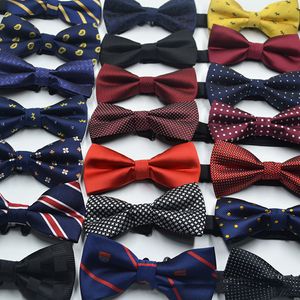 Handsome Bowtie Mens Klänning Slips Billiga Bröllop Business Formell Knot Solid Klänning Slips För Män Slipsar Elegant Vävd Längd 12cm Bredd 6cm