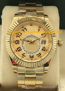 2019 Relógios De Luxo NOVO 326938 18 K Ouro Amarelo Champagne Dial 41mm Automático Relógio de Pulso dos homens da Marca de Moda