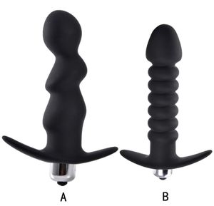 Vibrating Anal Plug Silicone Vibrators Dildo G-Spot Butt Plugs Prostate Massager for Women Men Sex Product Toys 2models