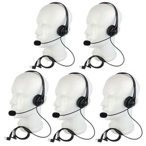 5X Bestes 2Pin PTT MIC Ohrhörer Headset für Motorola Walkie Talkie Radio New+Track