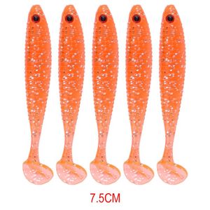 5pcs 7.5cm Fishing Lures Baits Soft Lure Artificial Silicone Bait Fishing Tackle Outdoor Fake Lure Pesca Accessories Hot Sale