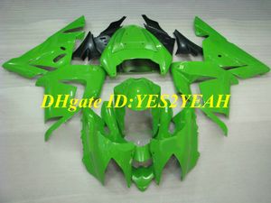 Topprankade Motorcykel Fairing Kit för Kawasaki Ninja ZX10R 04 05 ZX 10R 2004 2005 ABS Cool Green Fairings Set + Presenter KM03