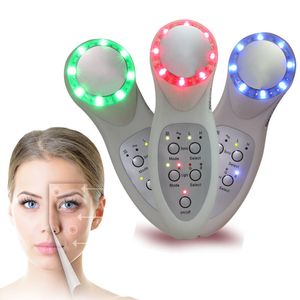 Ultrasonic LED Photon Skin Rejuvenation Light Therapy Face Lift Tightening Cleaner Anti Wrinkle Facial Beauty Care Massager