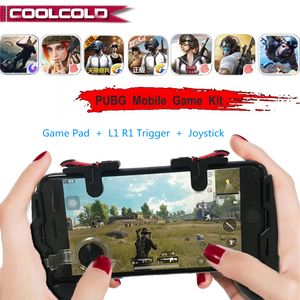 ingrosso Free Games For Phones-Button Free Fuoco Fortnite PUBG mobile Gamepad L1R1 Joystick Phone PUGB Game Pad kit del controller L1 R1 trigger per iPhone Android