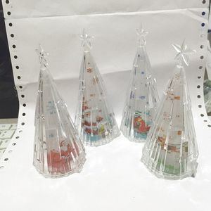 Transparent crystal meteor tree colorful night lights Acrylic Christmas tree with meteor feeling picture dream