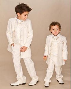 Bella bella quattro bottoni ragazzo bianco abbigliamento formale ragazzo di alta qualità giacca da sposa bambino festa di compleanno vestito da ballo (giacca + pantaloni + cravatta + gilet) 42