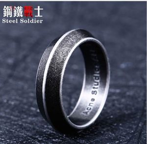 Steel soldier fashion simple ring for women and men popular hot sale viking style jewelry