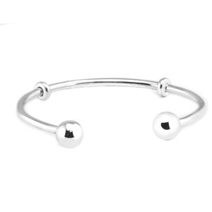 2018 Nyaste armband Sterling-Silver-Smycken Sparkling Öppna Bangles Armband För Kvinnor Smycken Pulseira Masculina Feminina Silver 925 DIY
