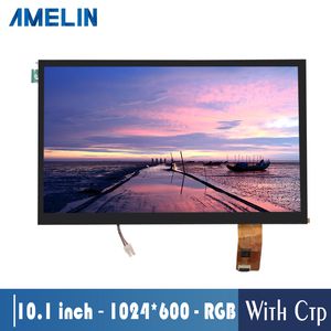 Exposição do módulo de 10,1 polegadas 1024 * 600 TFT LCD com a tela da relação do RGB e o painel de toque do CTP