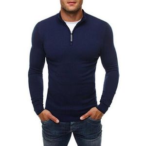 Mode gym varma tröjor för mens vinter pullovers dragkedja mandarin krage man casual kläder stor storlek 3xl