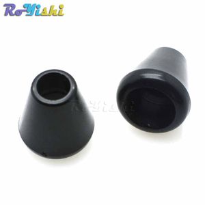 200pcs/lot Zipper Pull Ends Bell Stopper Without Lid Cord Lock Plastic Black Hole Size:5.7mm
