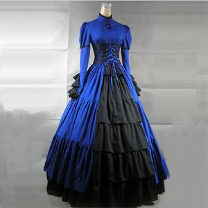 2023 medieval gótico período vitoriano vestido de festa outono manga longa tribunal europeu princesa histórico vestido baile traje 4 cores