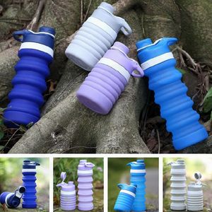 New Style Outdoors Portable Magic Telescopic Cup Screw Collapsible Drinking Kettle Gift Cup Telescopic Kettle Foldable Water Bottles T7H002