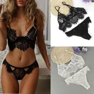 Kvinnors Strappy Lace Underkläder Sexig Underkläder Sleepwear G-String Bodydoll Set Ny