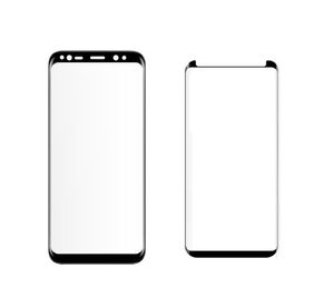 Przyjazny przypadek / pełna pokrywa 3D zakrzywione szkło hartowane Screen Protector dla Samsung Galaxy Note 9 Uwaga 8 S9 S9 Plus 500PC Brak pakietu detalicznego