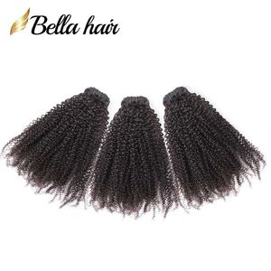 Bellahair Бразильские волосы 9A афро-странные вьющиеся 10-24-дюймовые индийские пакеты Малайзийская камбоджийская перуанская девственница плетения