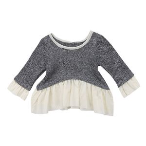 2018 New Spring Autumn Baby Kläder Mode Vintage Nyfödd Baby Tjej Kläder Gullig Tröja Toppar Klänningar Kjol Kids Kläder T-shirt Boutique