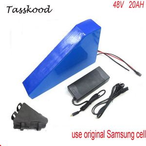 48V 1000W Triangle Electric Bike Batteri 48V 20AH för 48V BAFANG / 8FUN 1000W / 750W Mid / Center Drive Motor för Samsung Cell