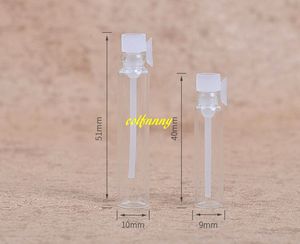 100pcs/lot 1ml 2ML Glass Trial Perfume bottle Mini Sample Vials Bottles Empty Laboratory Liquid Fragrance Test Tube