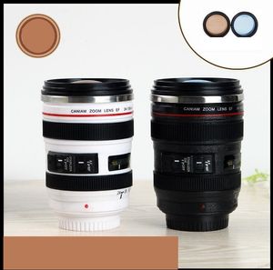 Yaratıcı Kamera Lens Kahve Kupa 400 ml Paslanmaz Çelik Astar Çay Bardağı 6 nesil kupa Seyahat Kupa SLR Lens Şişe Yenilik hediyeler