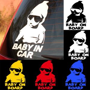 Wholesale black board stickers for sale - Group buy Car Styling Baby on board Reflective Funny Car Stickers and Decals Black White Motorcycle Stickers Auto Accessories
