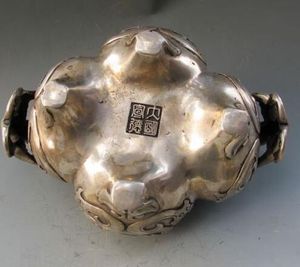 Chinesischer Drachen-Räuchergefäßdeckel aus Silber und Bronze mit XuanDe-Markierung aus der Ming-Dynastie
