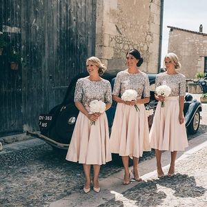 Yeni Varış Payetli Bir Çizgi Gelinlik Modelleri Jewel Boyun Düğün Hizmetçi Onur Elbise Pleats Düğün Törenlerinde Vestidos De Fiesta