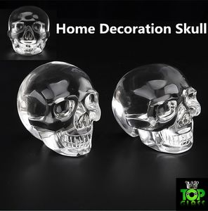 Quartz Home Decor Skull Legth 62mm Dia 70mm Crystal Quartz Skuren Skull Healing Heminredning Tillbehör