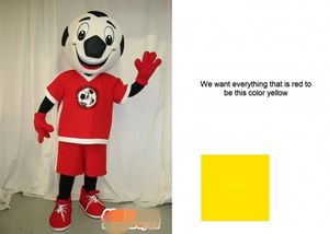 Niestandardowy żółty piłka nożna maskotka kostium niestandardowy projekt maskotka fantazyjny karnawał kostium darmowa wysyłka