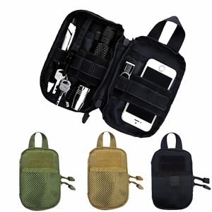 サムスン屋外スポーツバッグのためのiphone 6 7のための1000Dナイロンの戦術EDC Molle Pouch小節パック狩猟バッグポケット
