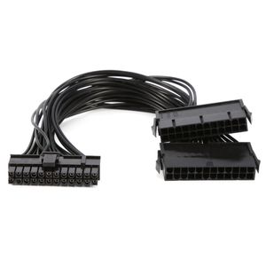 Freeshipping 30cm Riser ATX Adaptador de alimentação Adaptador de cabo para mineração 24Pin 20 + 4Pin Dual PSU para Miner Miner