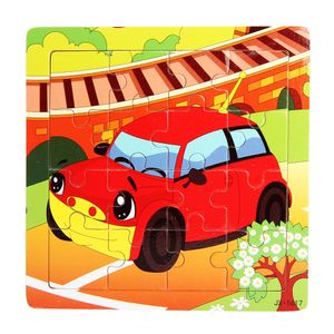 Hot Sale Cartoon Wooden Puzzle toys for children High Quality Baby Toys Educational Iron Box Package Jigsaw Puzzles toys Classic
