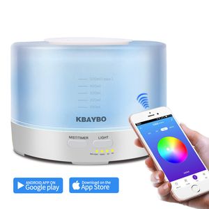 500ml Aroma Diffuser with APP Remote Control Aroma Air Humidifier 7 Color LED Light Electric Aromatherapy cool mist maker