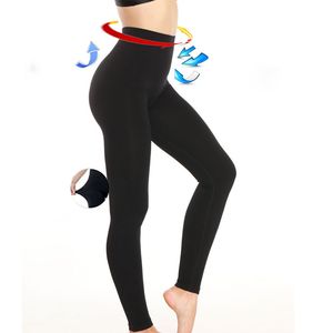 NINGMI Women Slimming Legging High Waist Tummy Waist Trariner Modeling Body Shaper Thight Slim Leg Control Panties Trouser Black