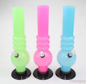 Mask Bong Hookah Glow in the Dark Acrylic Smoking Pipe with Base Hoohak Shisha