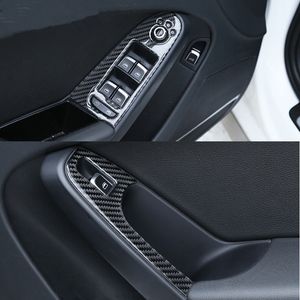 Carbon faser Fenster Glas Heber Taste Panel Abdeckung Trim Für Audi A4 B8 2010-15 Auto Styling Innen Zubehör