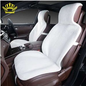 HOT For 2 Front car seat covers faux fur cute car interior accessories cushion cover styling winter new plush car pad seat cover