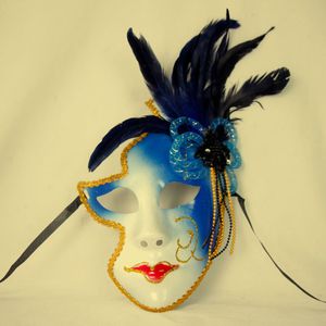Máscara de Veneza Halloween Máscara Feminina 3 Cores Presentes Personalidade Palhaço Masquaerades Itália Estilo Veneziano Máscaras Faciais