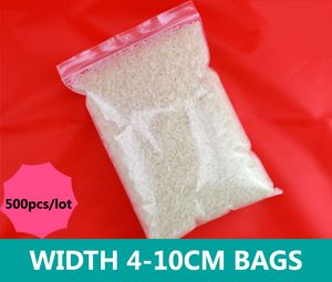 Clear Width 4-10cm Miniature Zip Lock Plastic Storage Packaging Bags Food Candy beans Jewelry Reclosable Thick PE Self Sealing Small Package