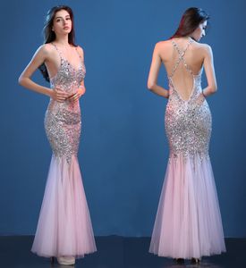 Plus Size Evening Dresses New Fish Tail Slim Dresses Banquet Party Gowns Nightclub Sexy V-neck High-end Prom Dresses DH1613